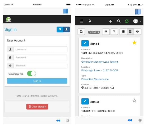 FSI CMMS Screenshot 2