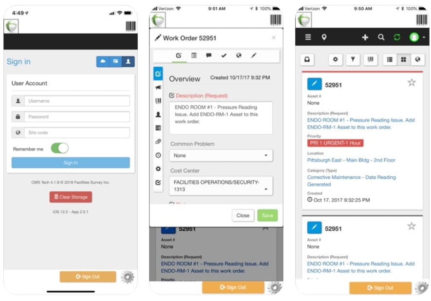 FSI CMMS Screenshot 3
