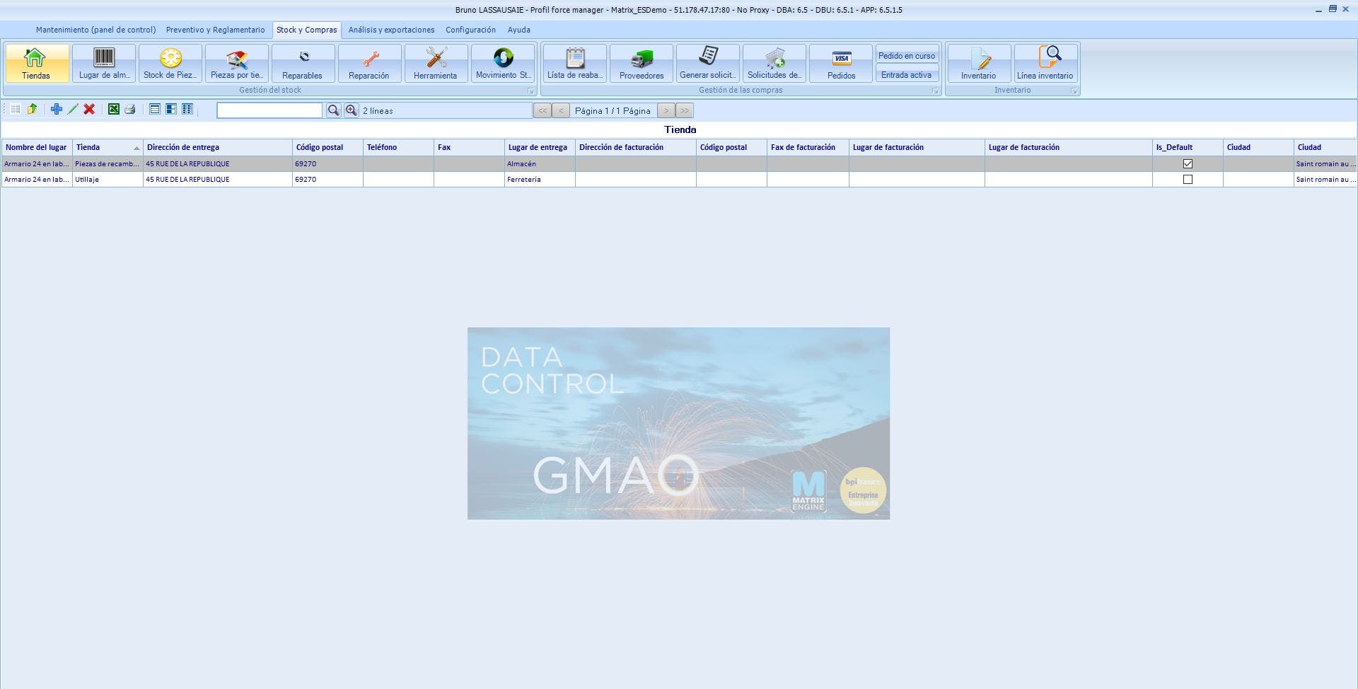 Matrix Engine GMAO Screenshot 4
