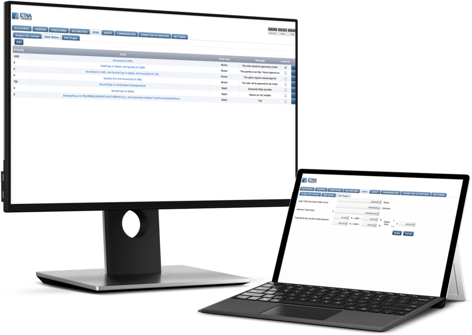 ETNA Broker Back Office Screenshot 1