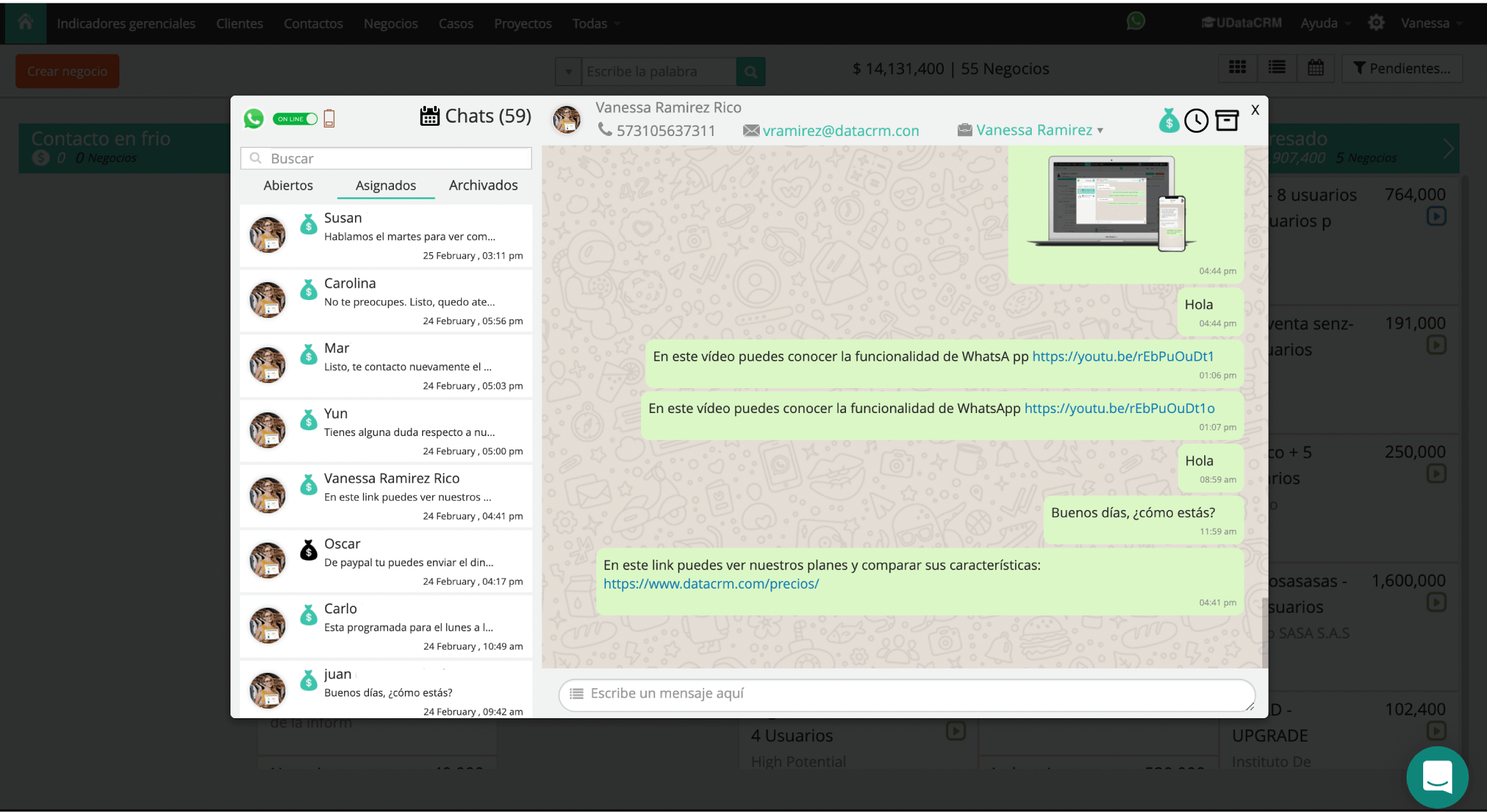 DataCRM Screenshot 2