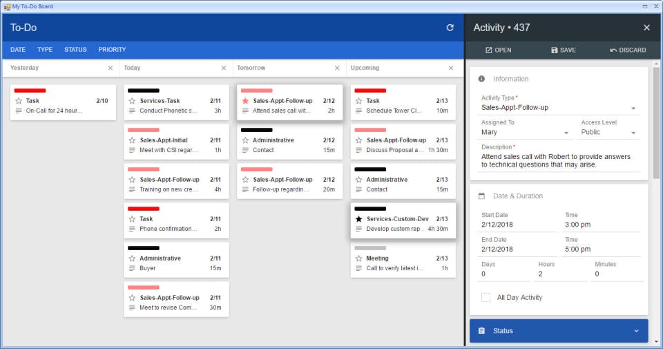 Results CRM Screenshot 2