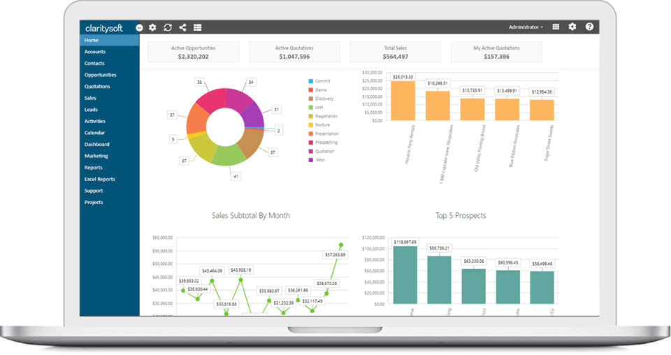 Claritysoft CRM Screenshot 1