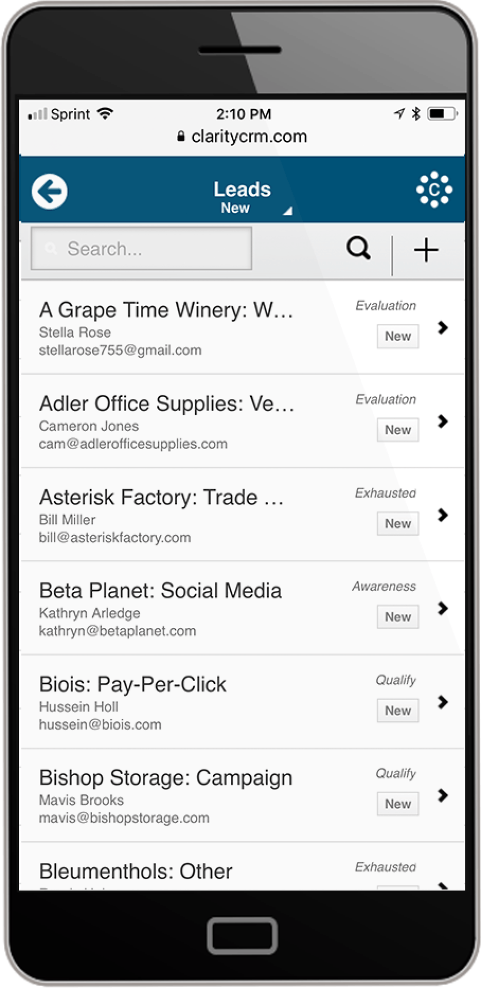 Claritysoft CRM Screenshot 3