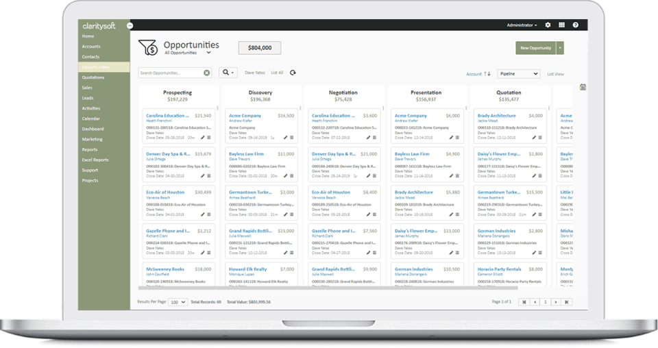 Claritysoft CRM Screenshot 5