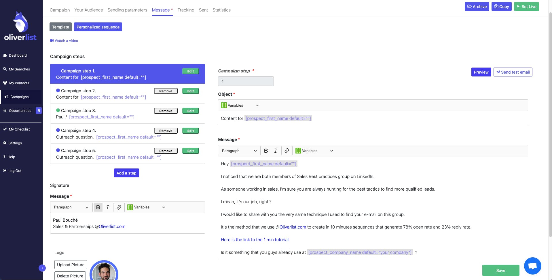 Oliverlist Screenshot 4