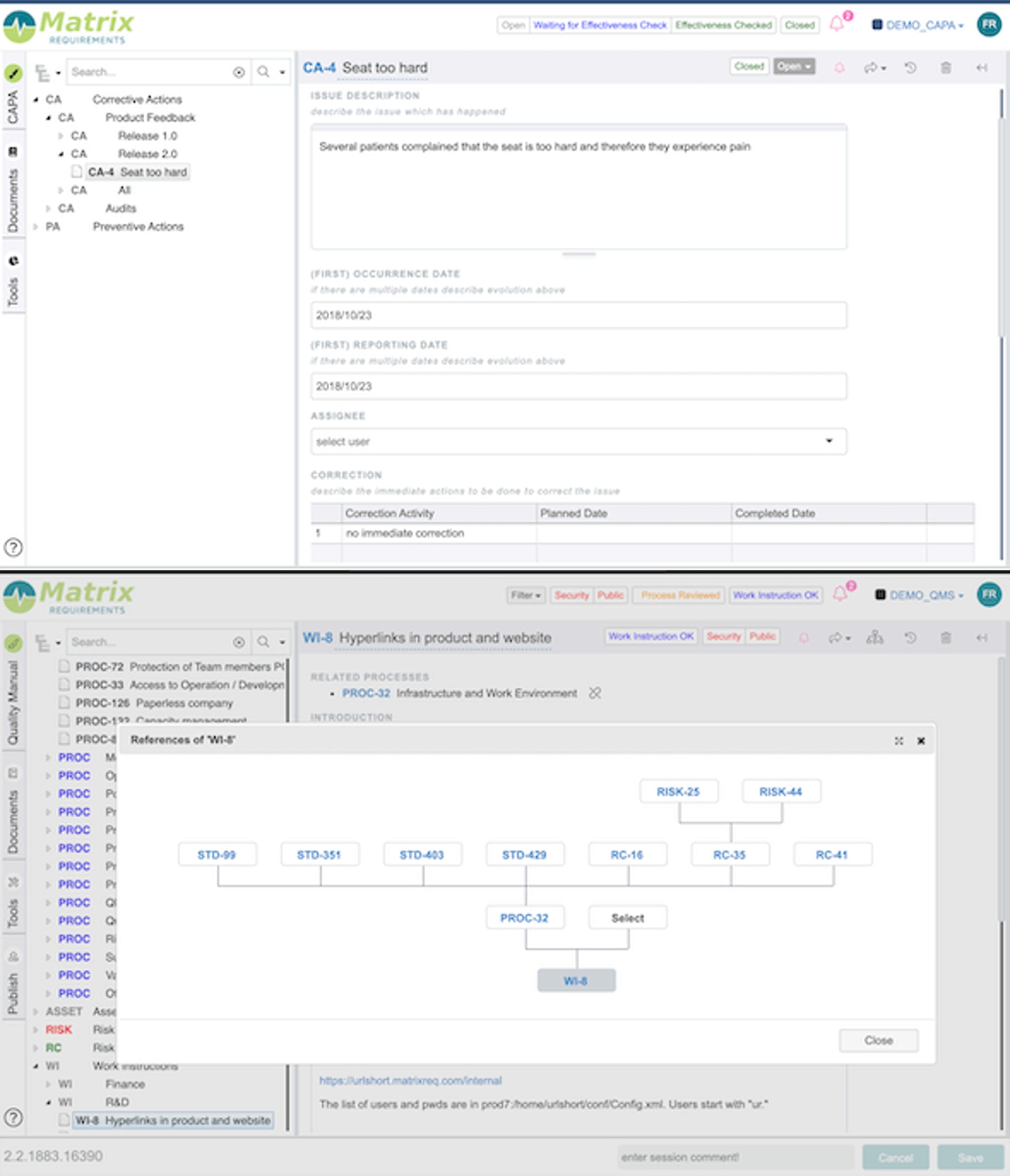 Matrix Requirements Screenshot 4