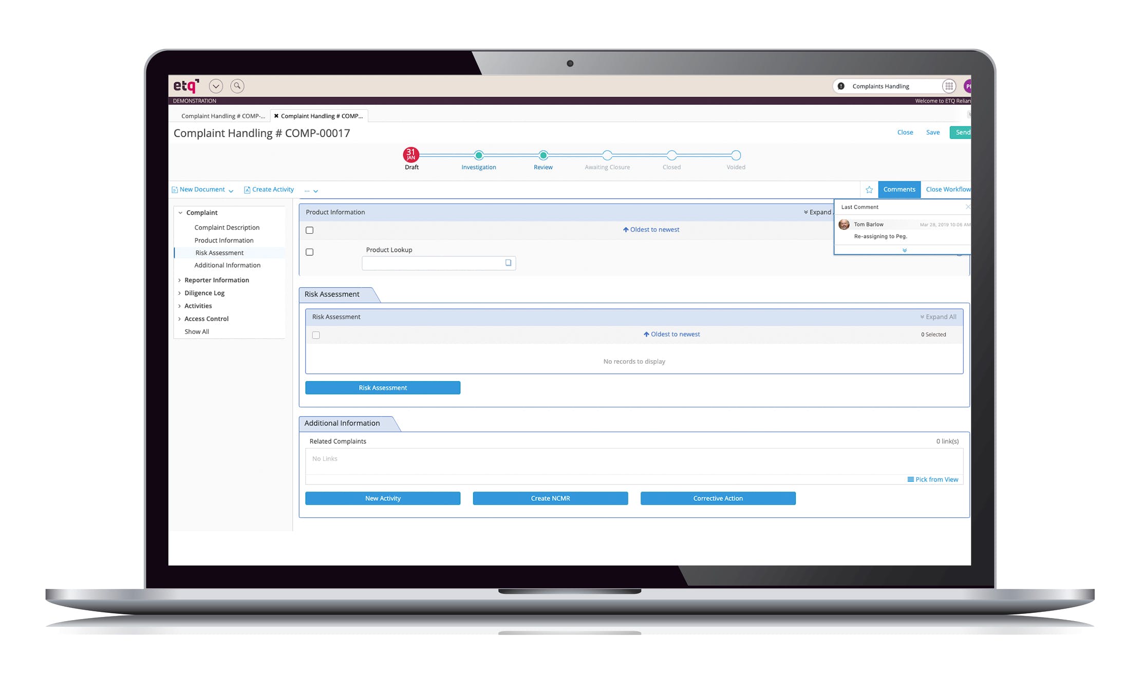 ETQ Reliance Screenshot 3
