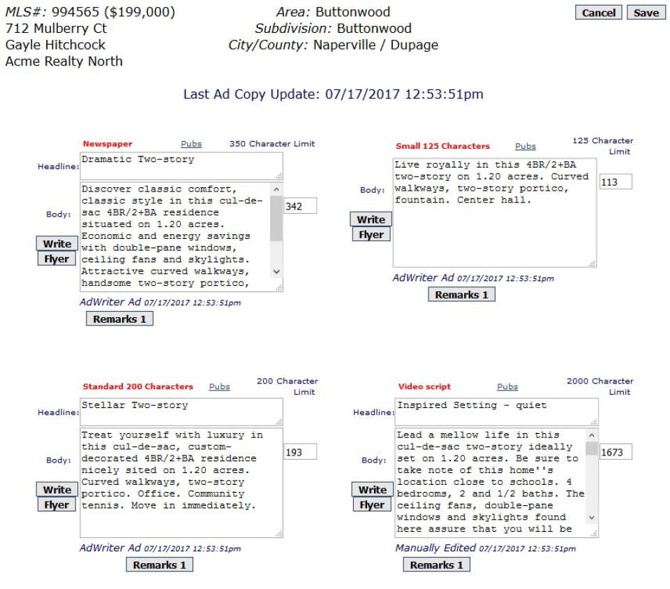 AdWriter Screenshot 2