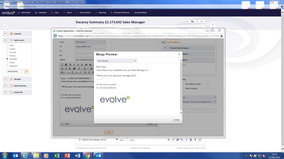 evolve Recruitment Software Screenshot 3