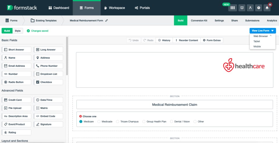 Formstack Forms Screenshot 1