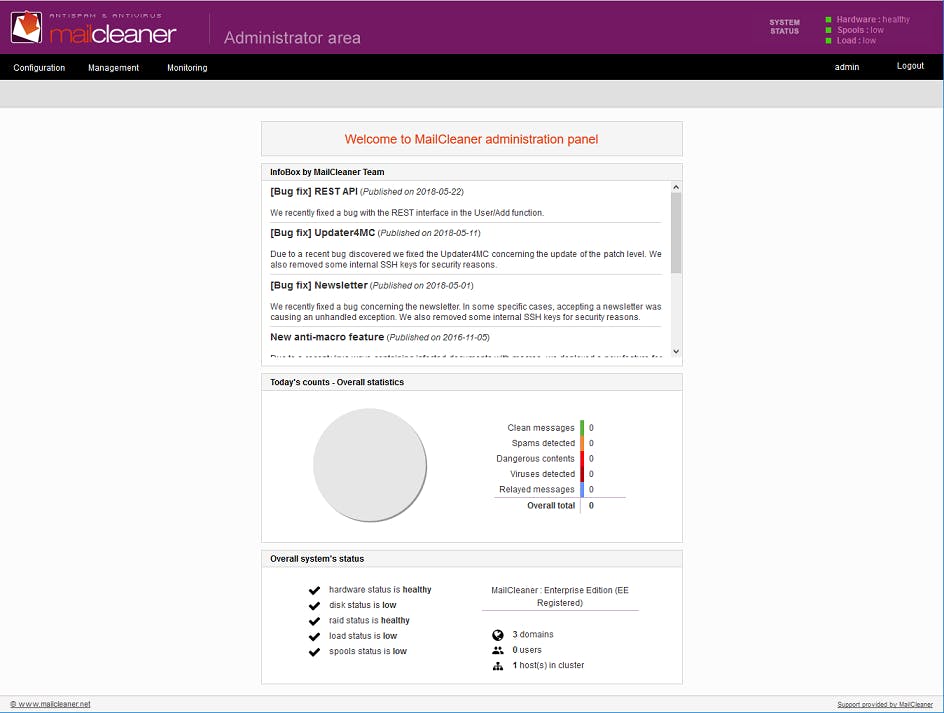 MailCleaner Screenshot 1