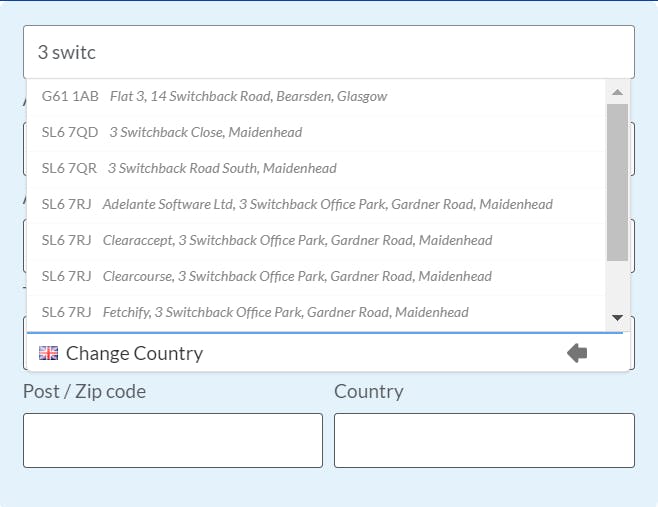 Address Auto-Complete Screenshot 2