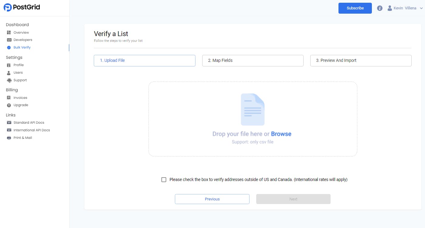 PostGrid Address Verification Screenshot 5