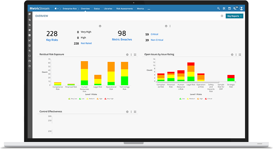 MetricStream Enterprise Risk Management Screenshot 1