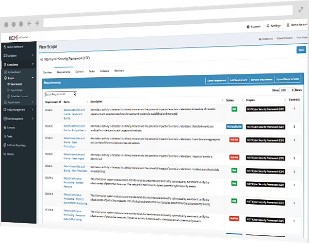 KCM GRC Screenshot 2