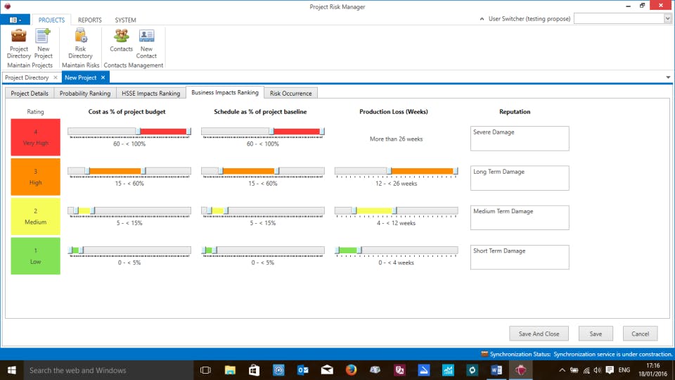 Project Risk Manager Screenshot 2