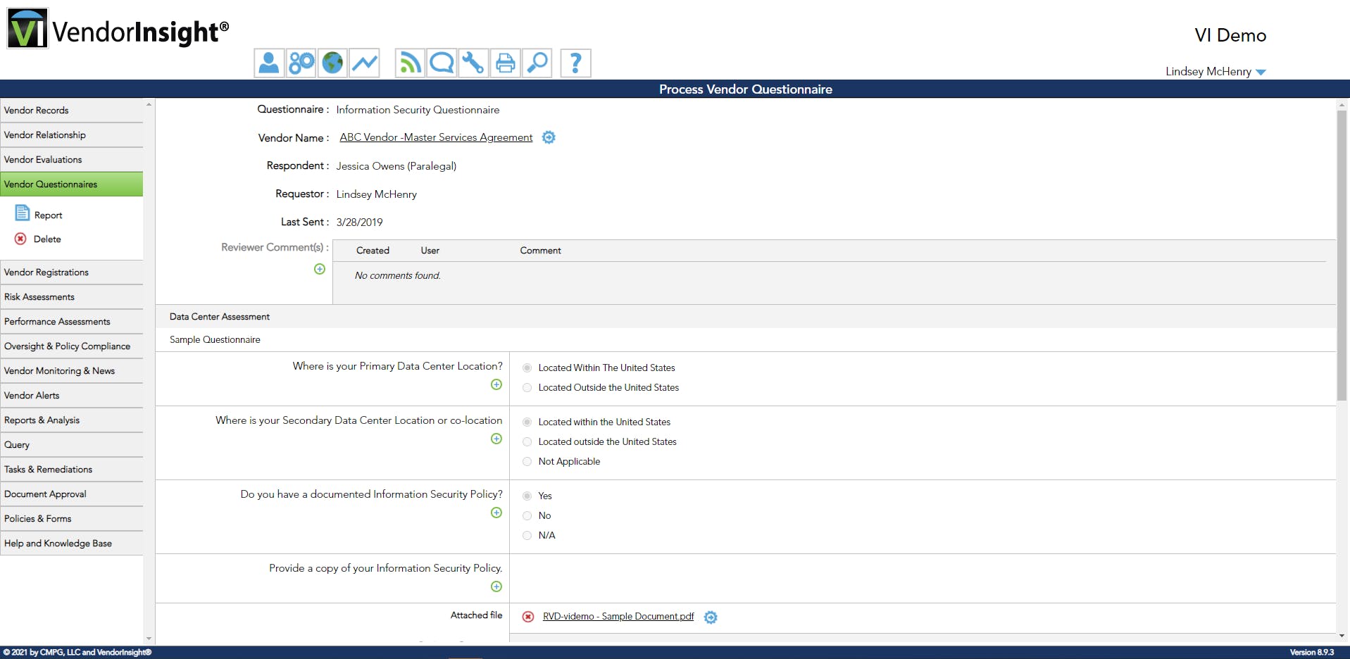 VendorINSIGHT Screenshot 4