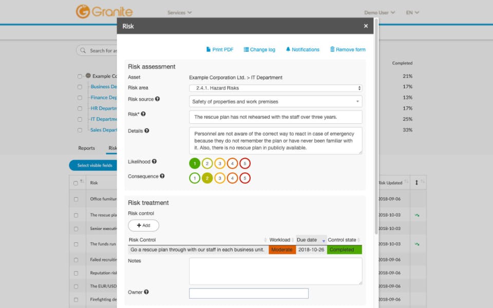 Granite Risk Management Screenshot 2