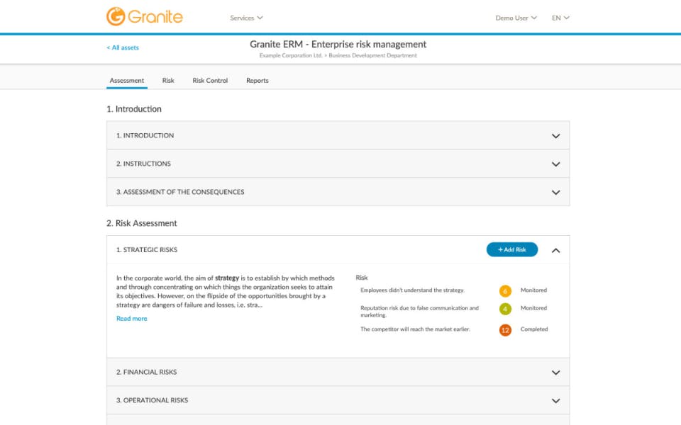 Granite Risk Management Screenshot 4