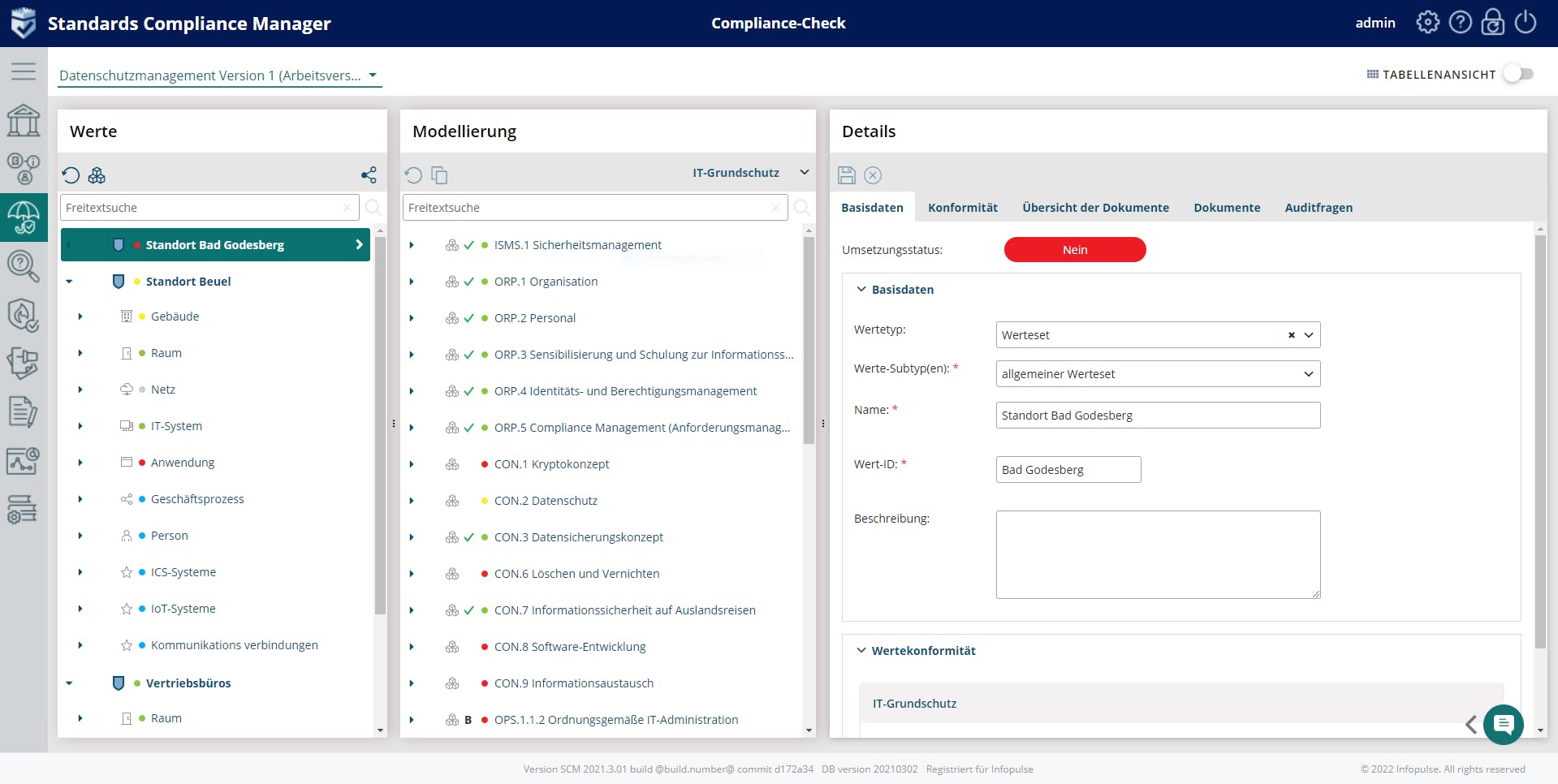 Compliance Aspekte Screenshot 2