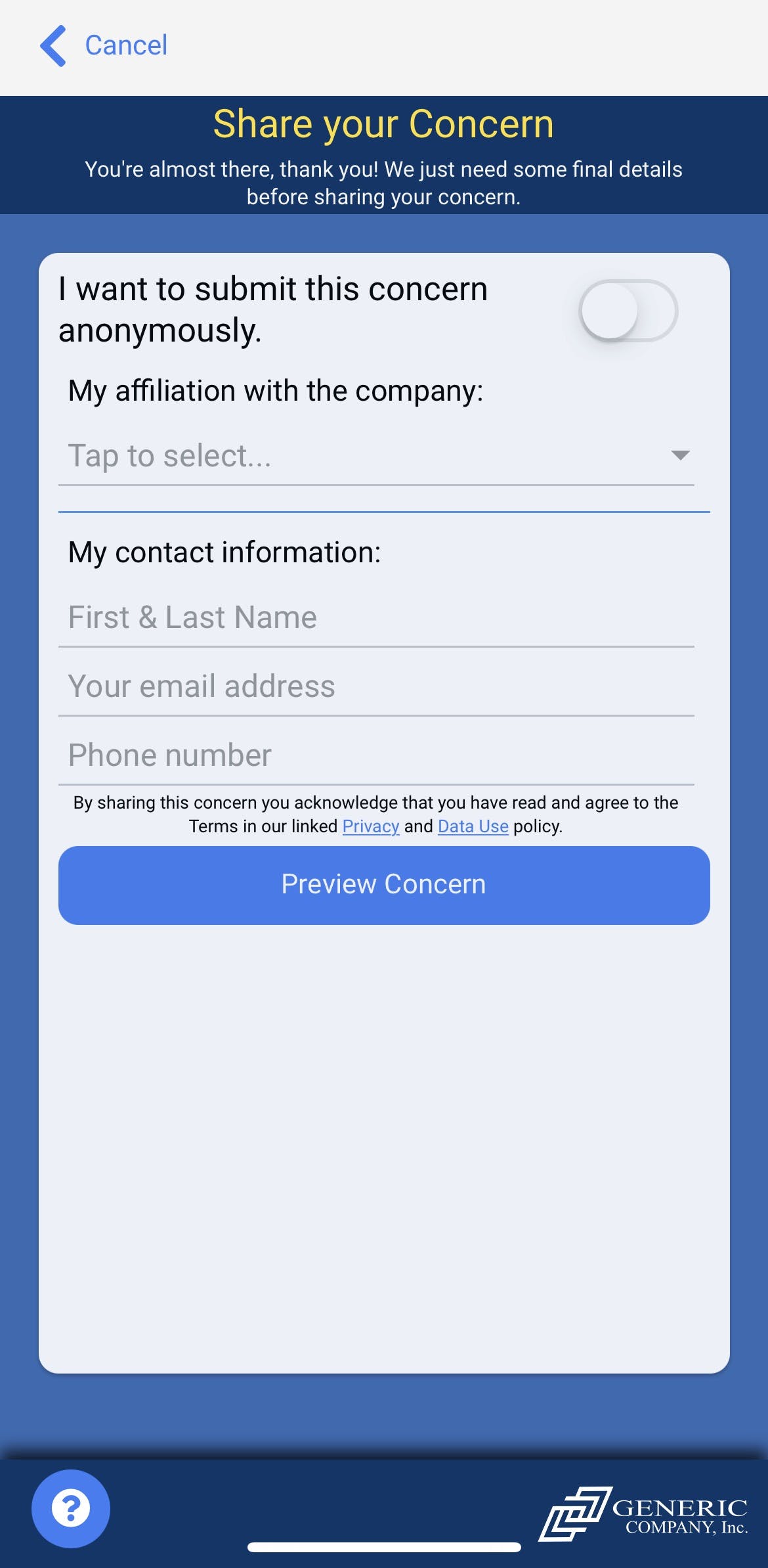 Intelligent Intake App Screenshot 4