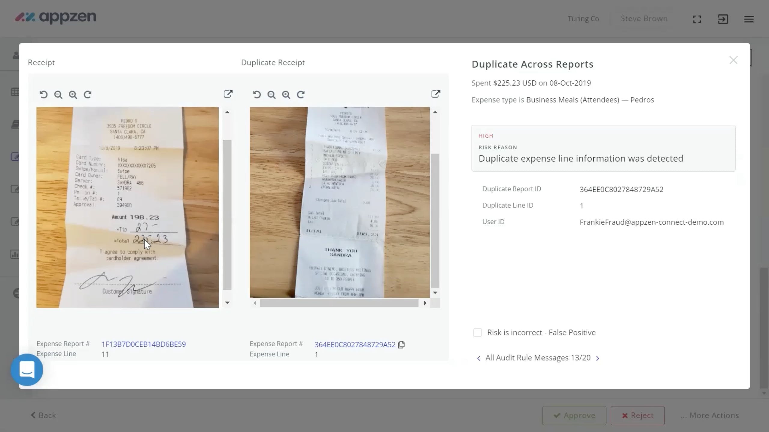 Expense Audit Screenshot 1