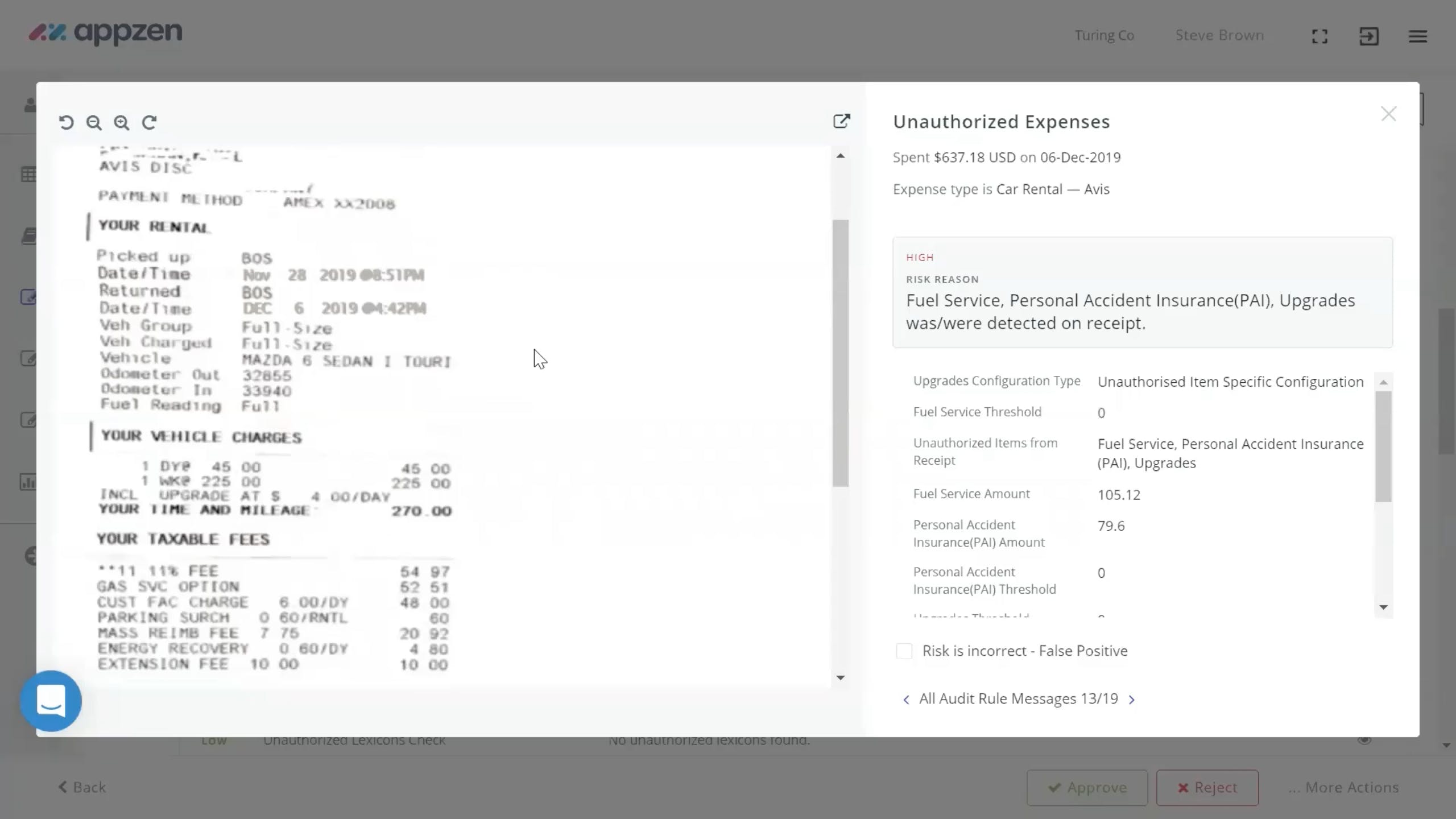 Expense Audit Screenshot 4
