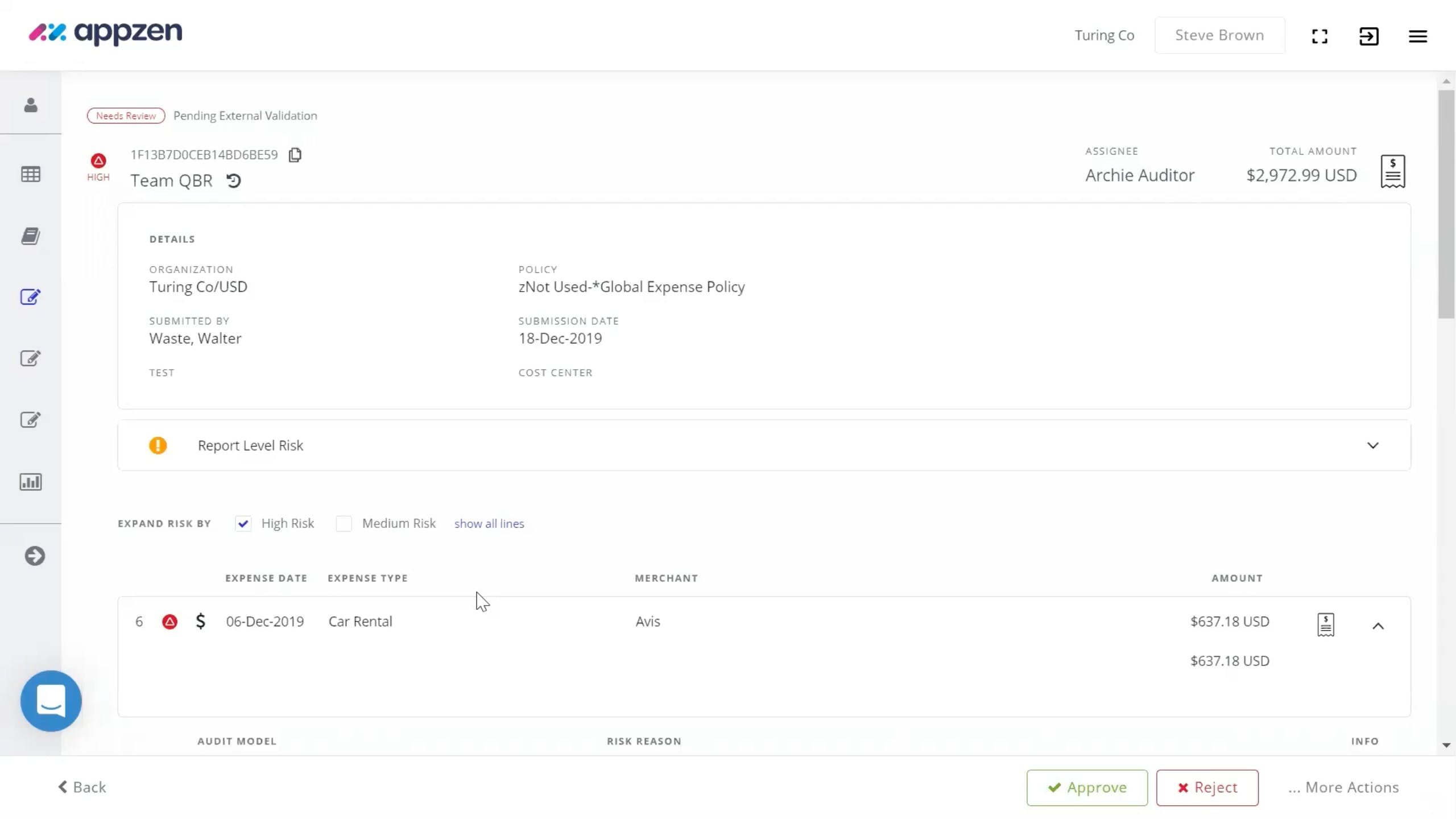 Expense Audit Screenshot 5