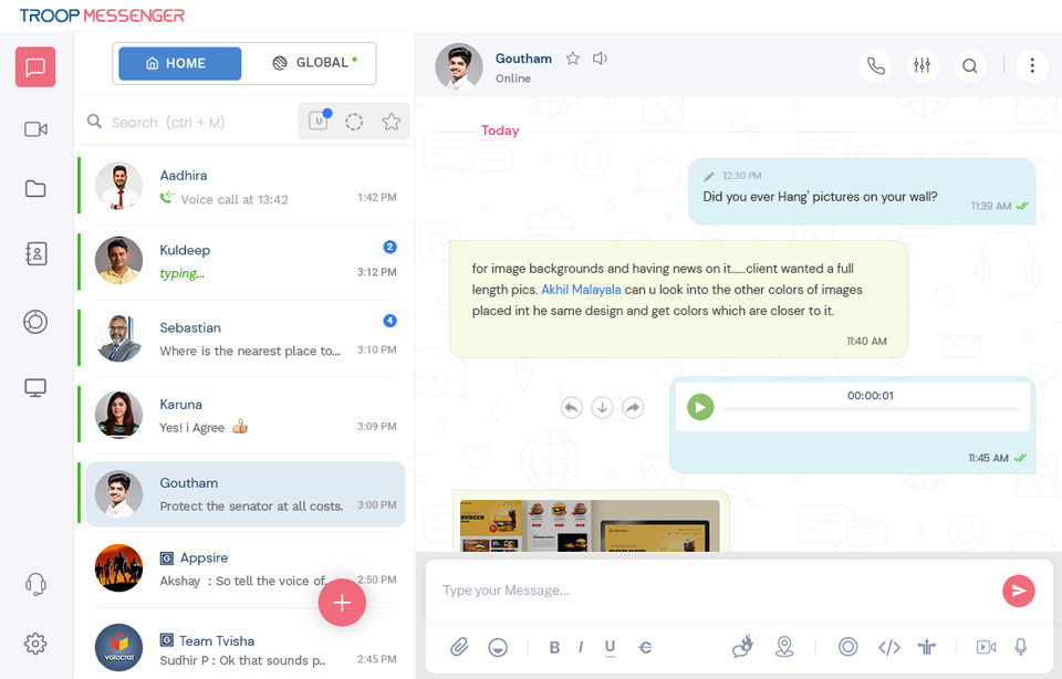 Troop Messenger Screenshot 1