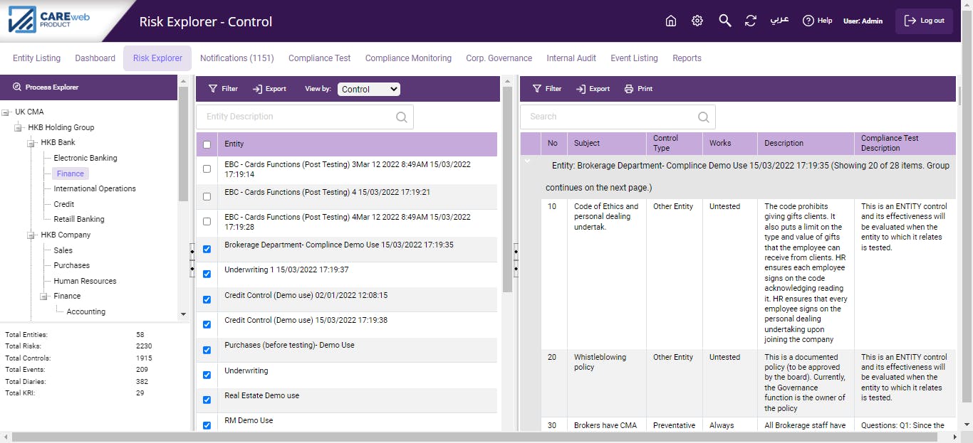 CAREweb Screenshot 2