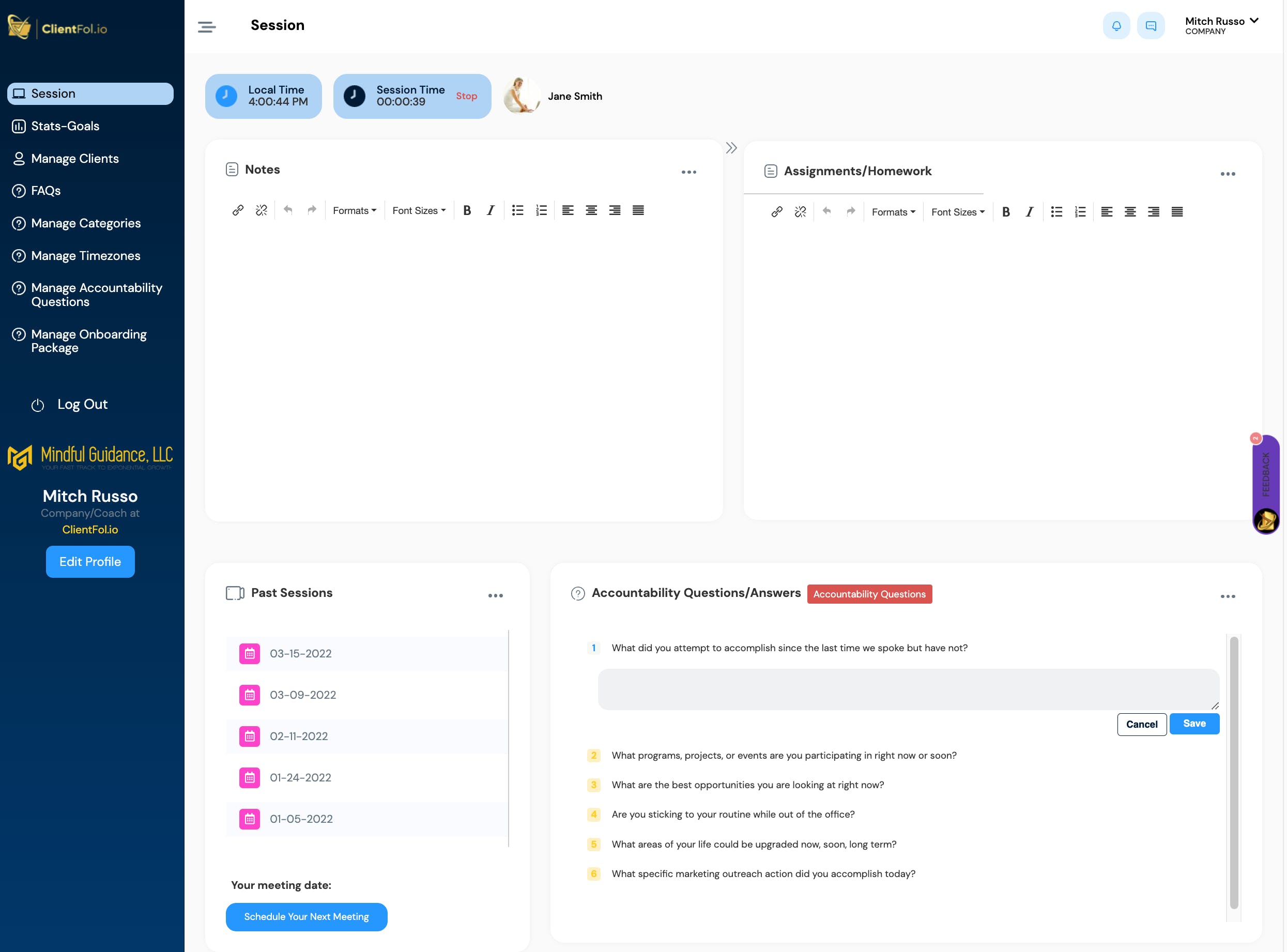 ClientFol.io Screenshot 1