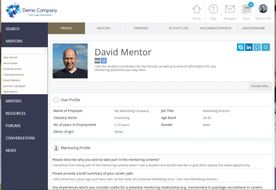 sfG MentorNet Screenshot 1