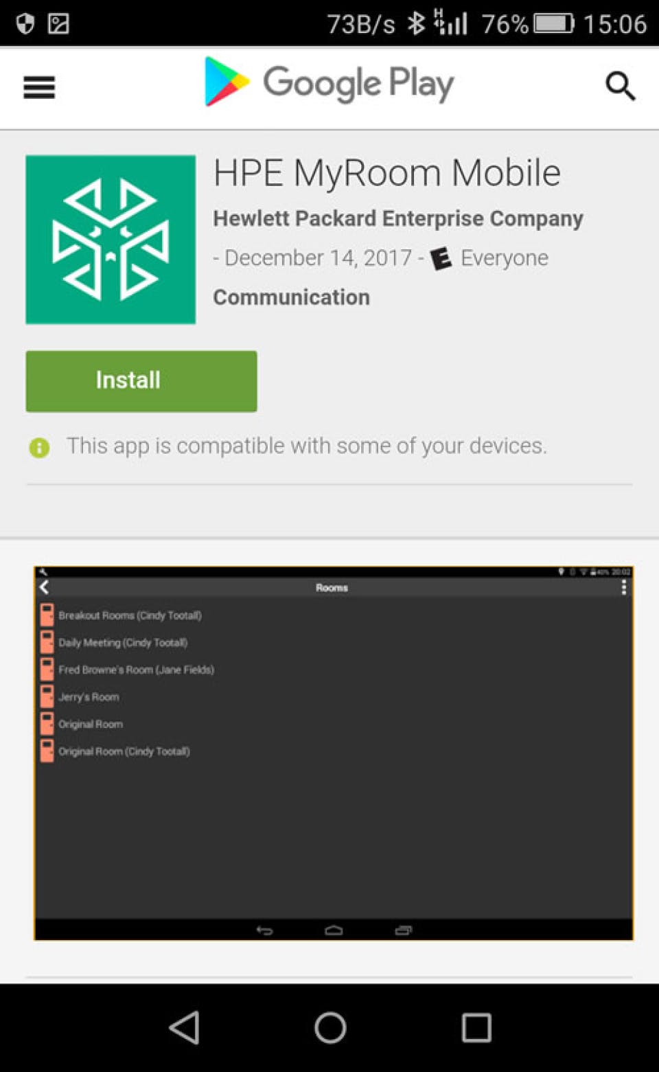 HPE MyRoom Screenshot 1