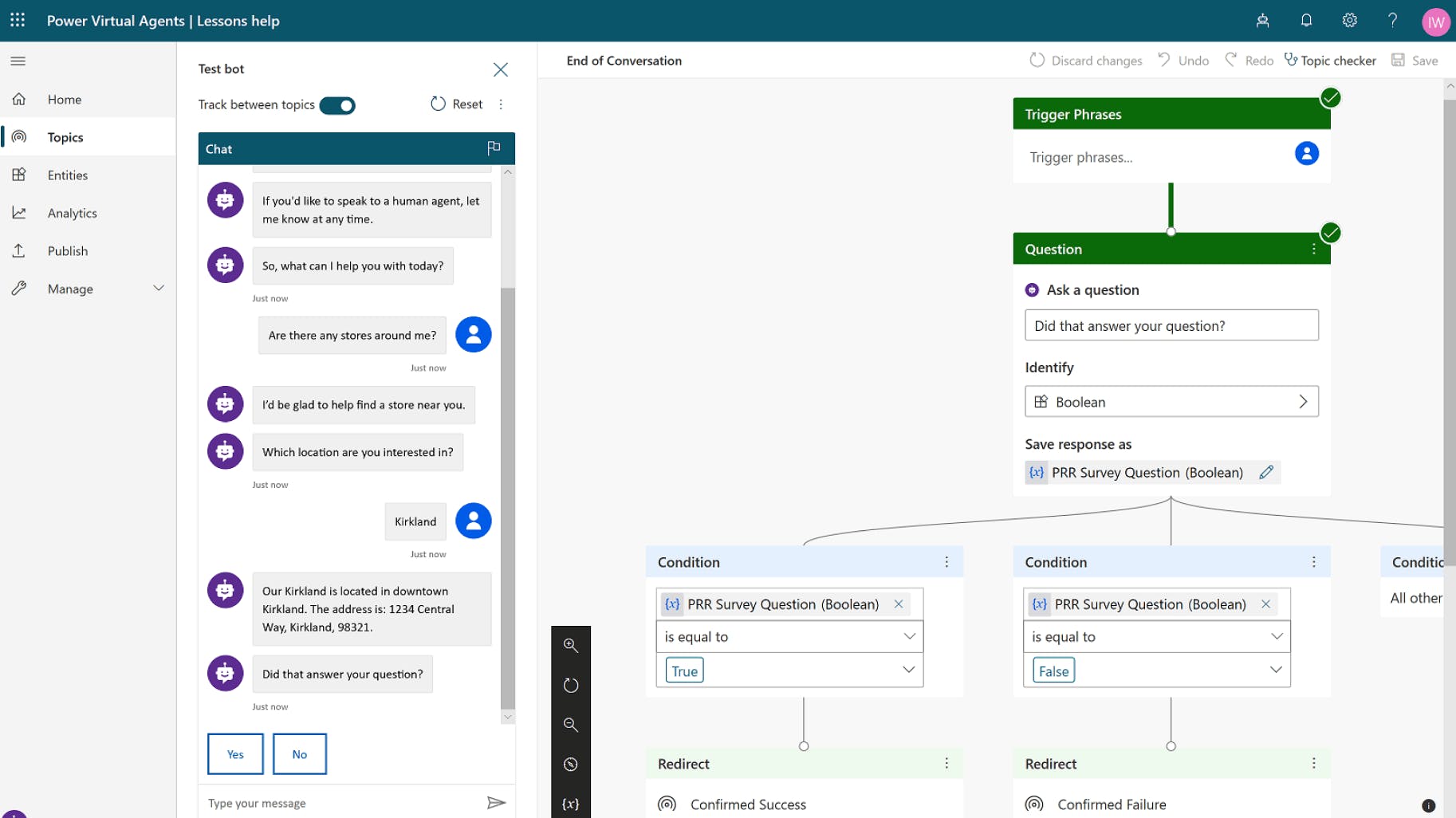 Microsoft Power Virtual Agents Screenshot 1