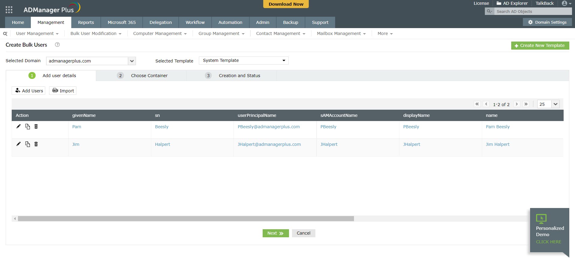 ManageEngine ADManager Plus Screenshot 4