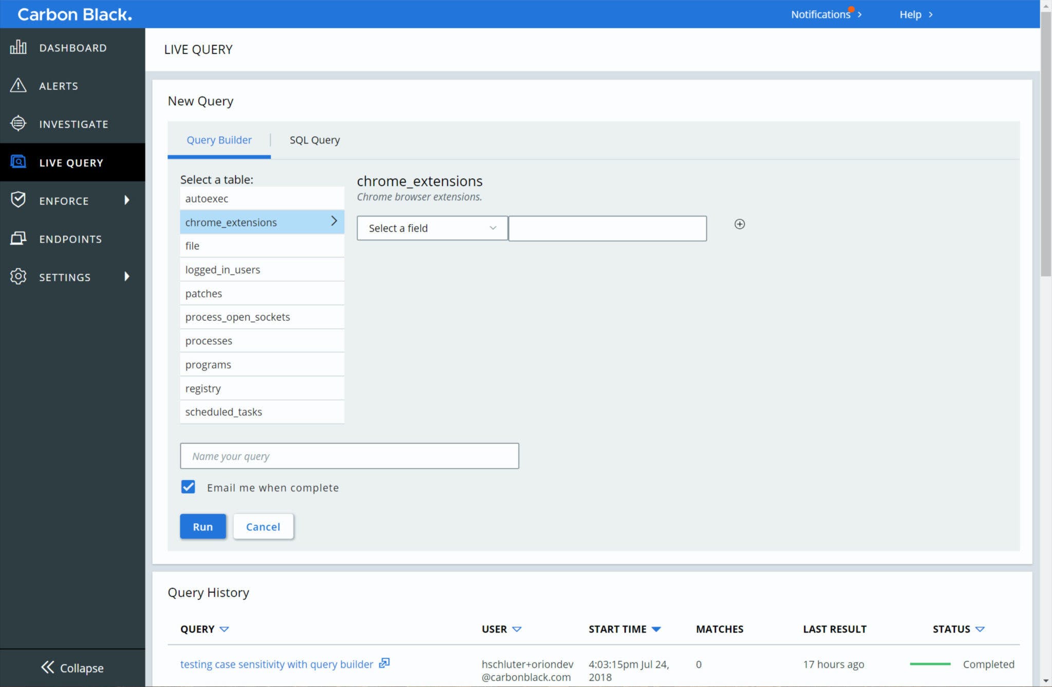 Carbon Black Endpoint Screenshot 3