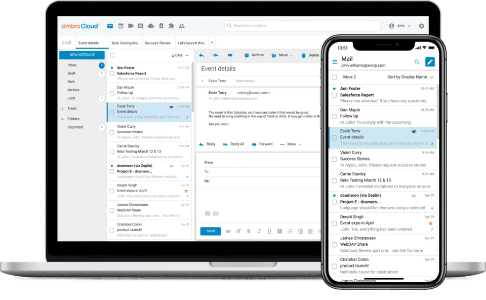 Zimbra Cloud Screenshot 1