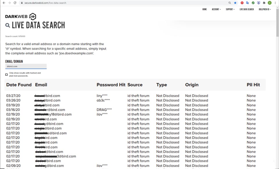 Dark Web ID Screenshot 3