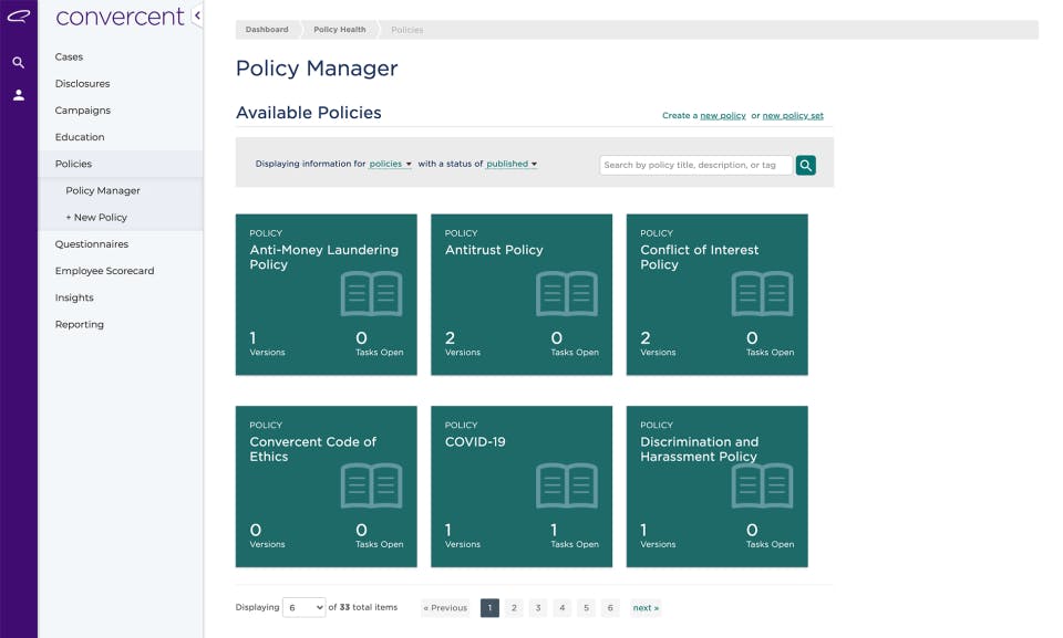 Ethics and Compliance Cloud Screenshot 1