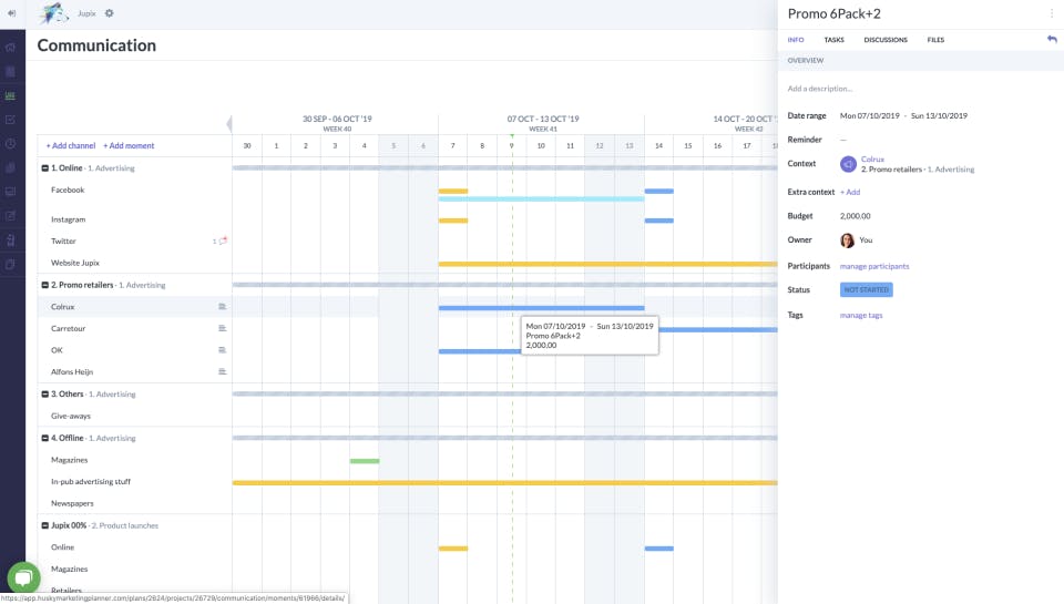 Husky Marketing Planner Screenshot 1