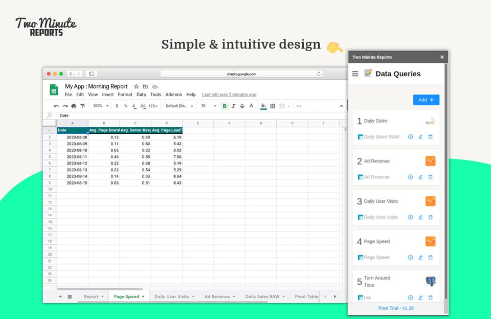 Two Minute Reports Screenshot 3