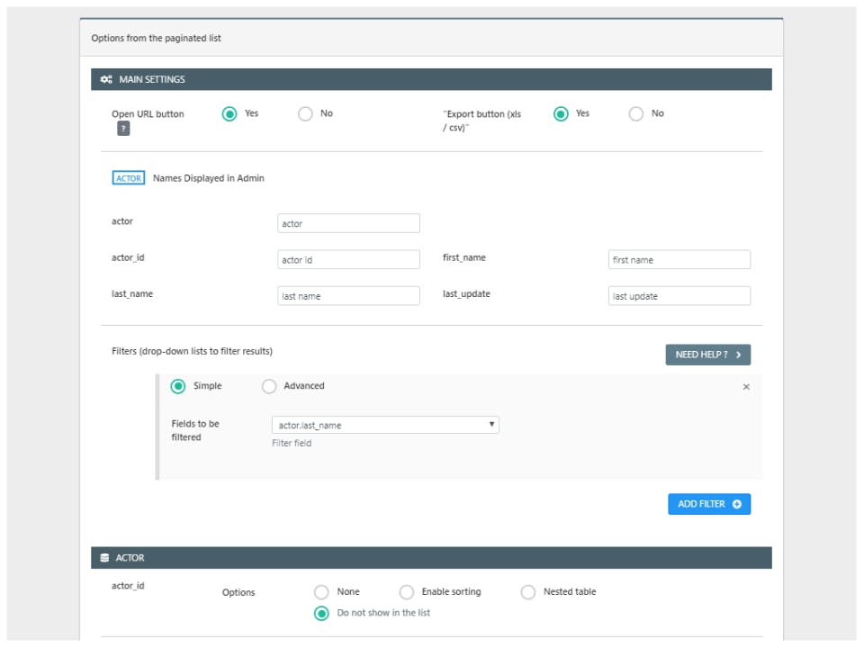PHP CRUD Generator Screenshot 5