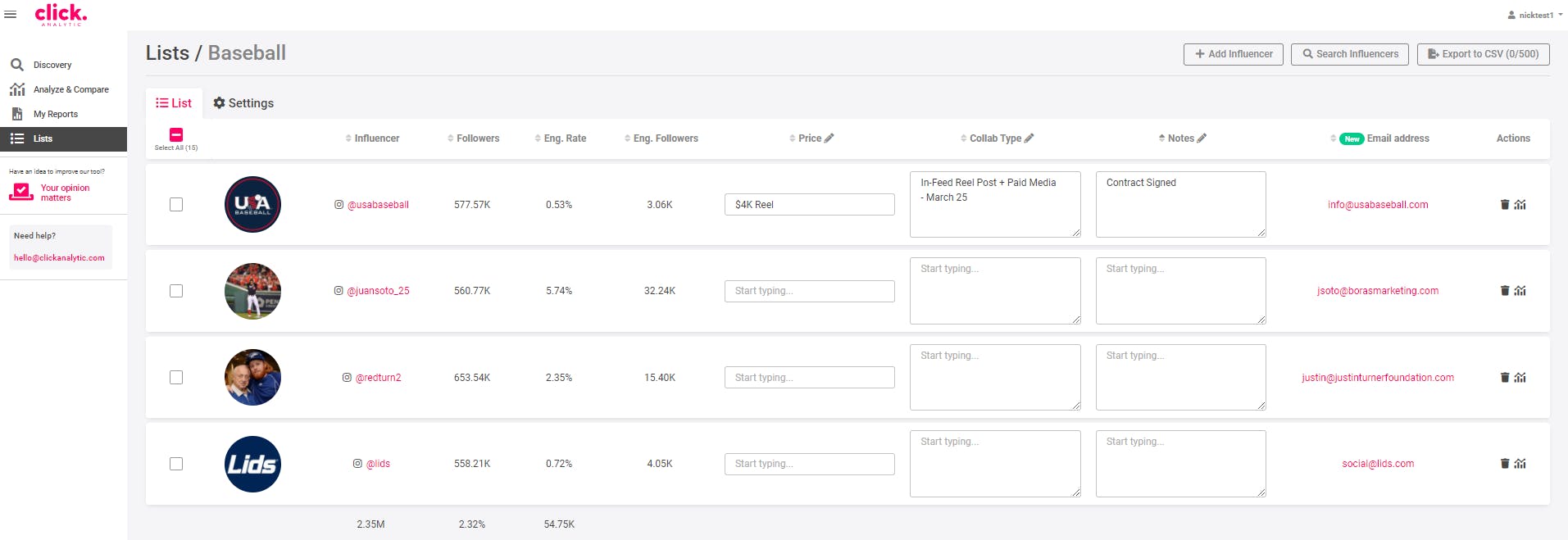 Click Analytic Screenshot 5