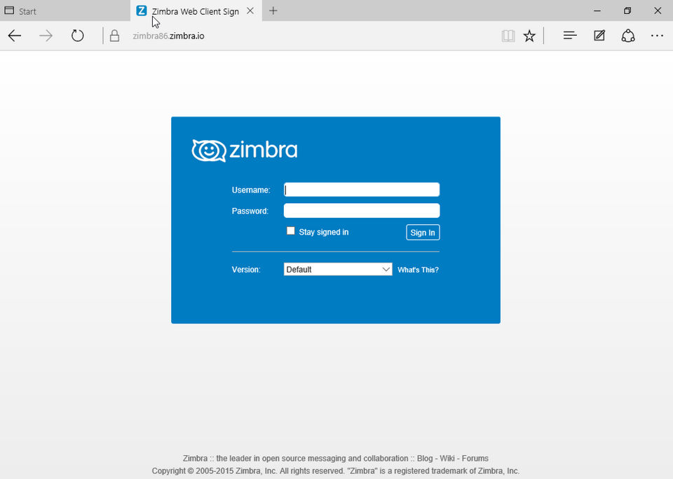 Zimbra Collaboration Screenshot 1