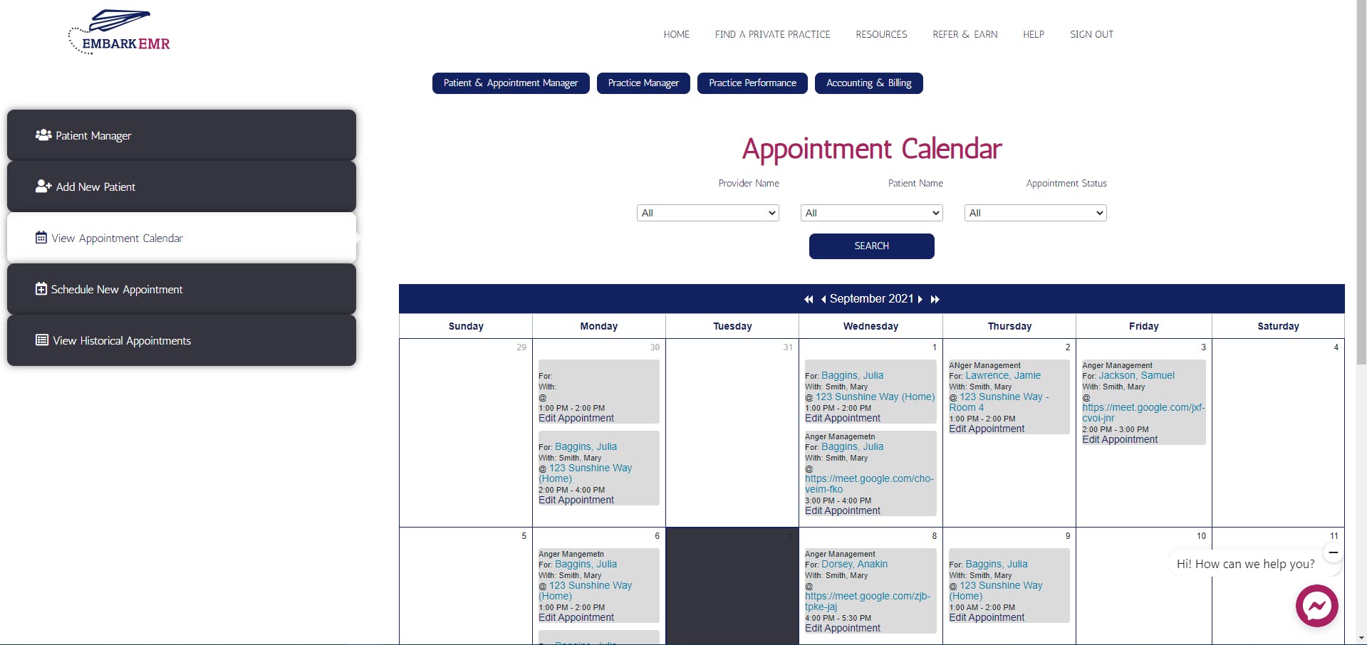 EmbarkEMR Screenshot 1