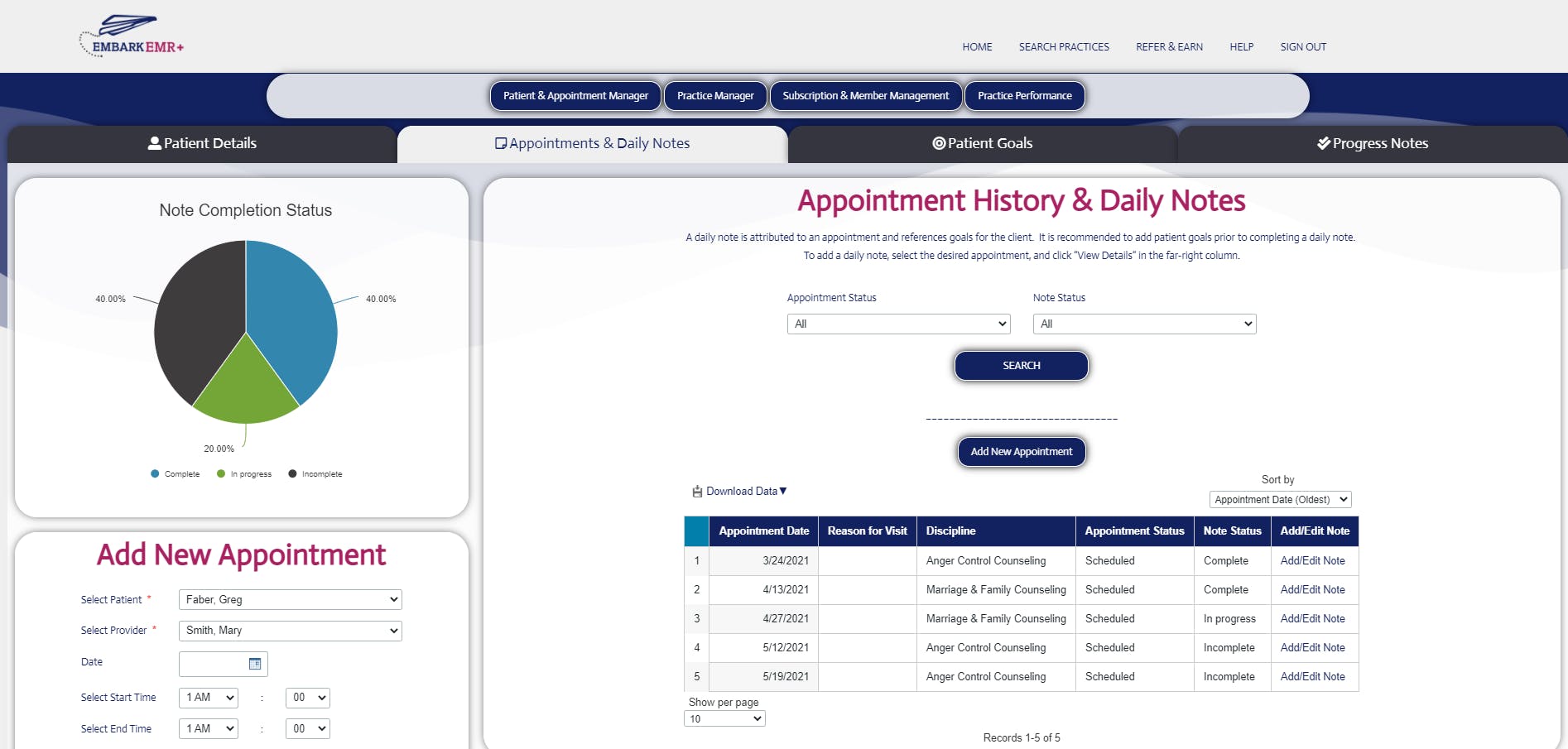 EmbarkEMR Screenshot 3