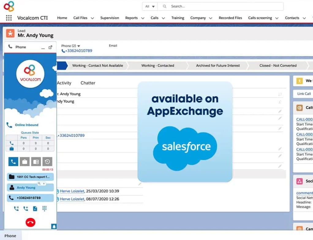 Vocalcom Salesforce Edition Screenshot 1
