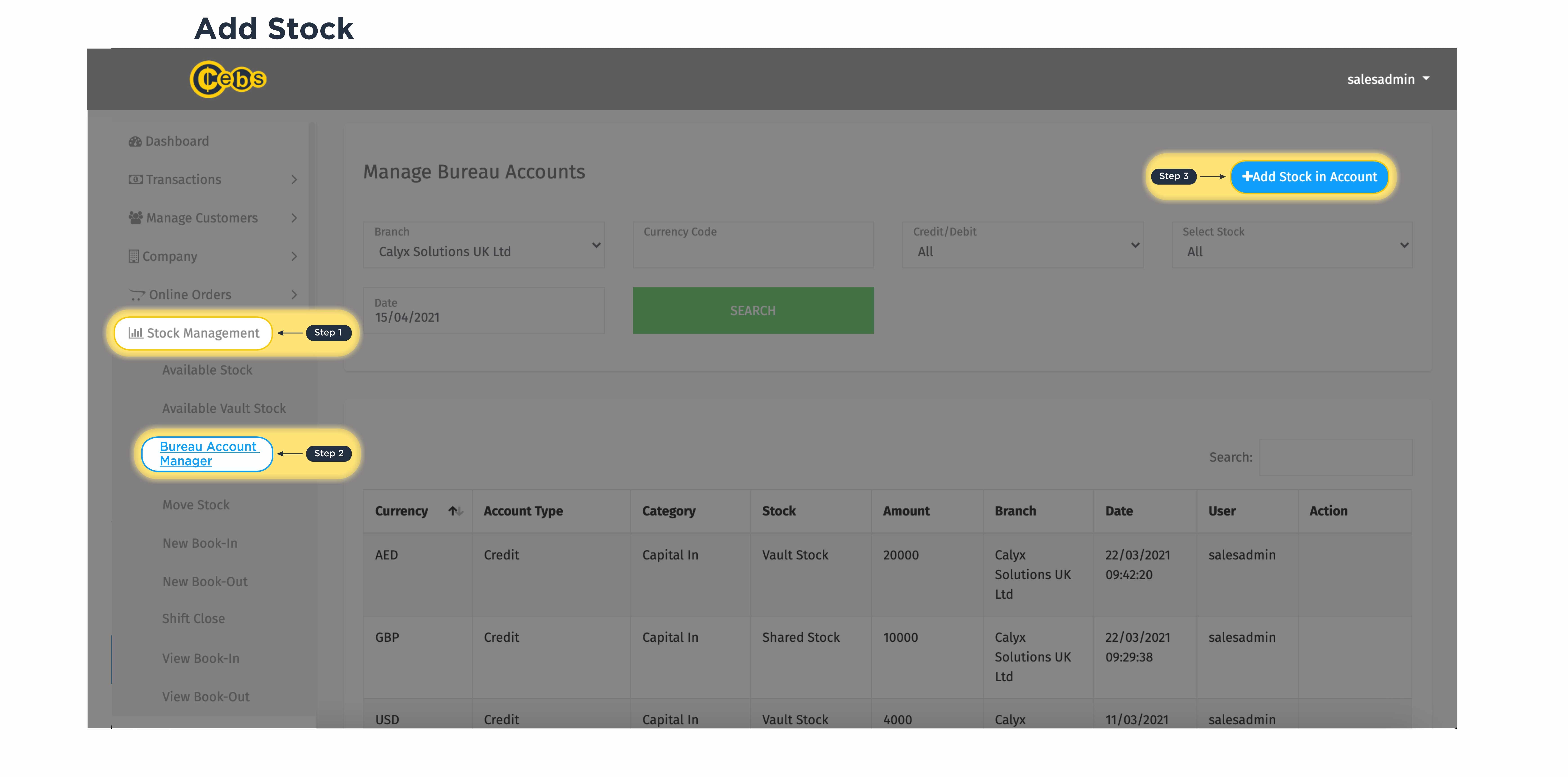 CEBS Screenshot 1