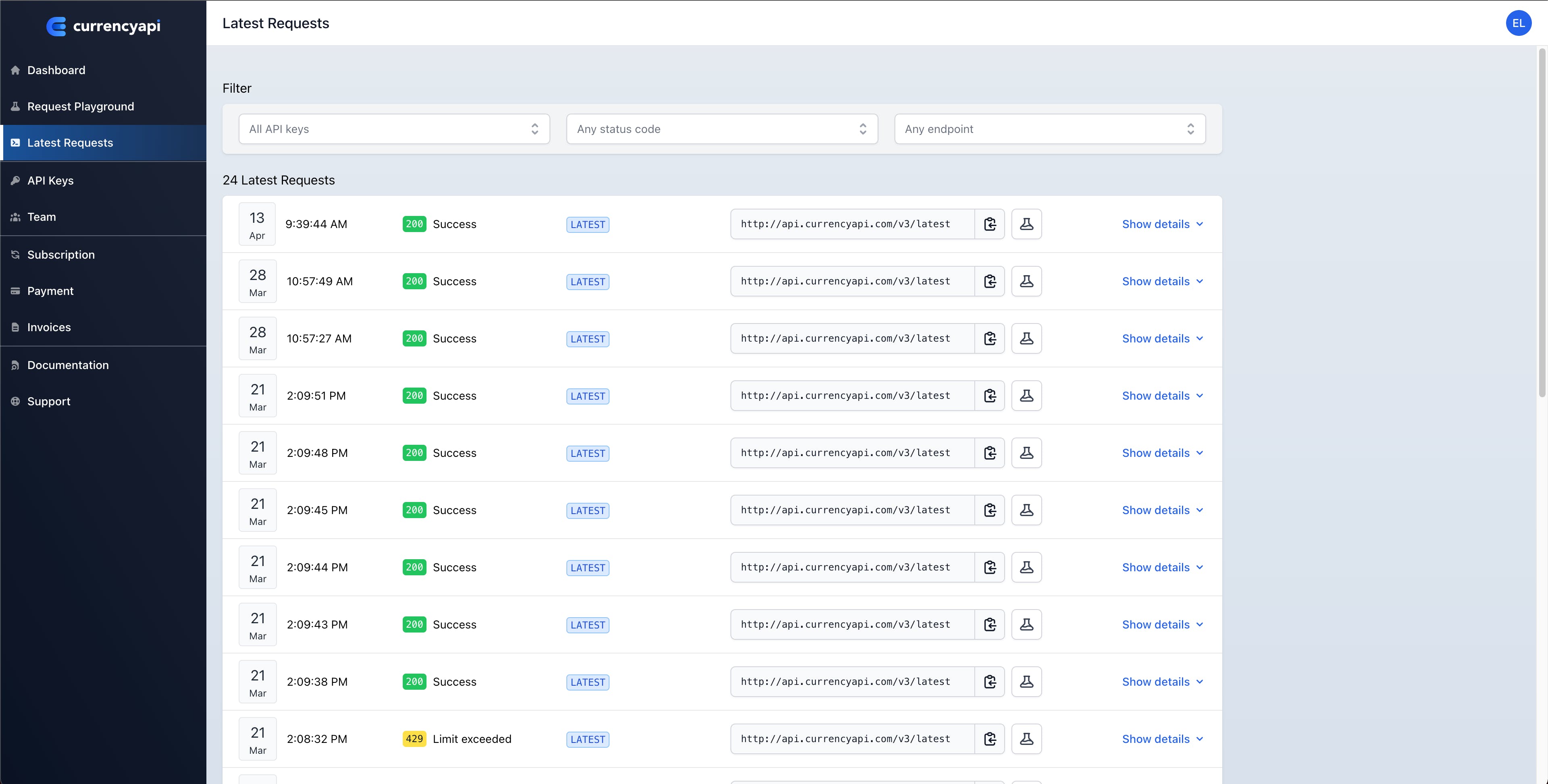 currencyapi.com Screenshot 3